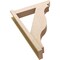 Ekena Millwork 6-in W x 28-in D x 40-in H Funston Slat Rough Cedar Woodgrain TimberThane Outlooker, Primed Tan OUTUR060X28X40FST24RCPR - alternate 2
